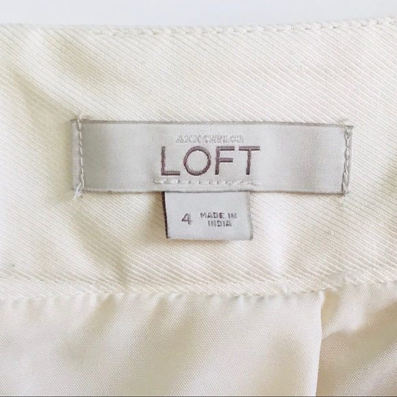 LOFT Horizontal Stripe Pleated Skirt - Sz 4 - Picture 3 of 4